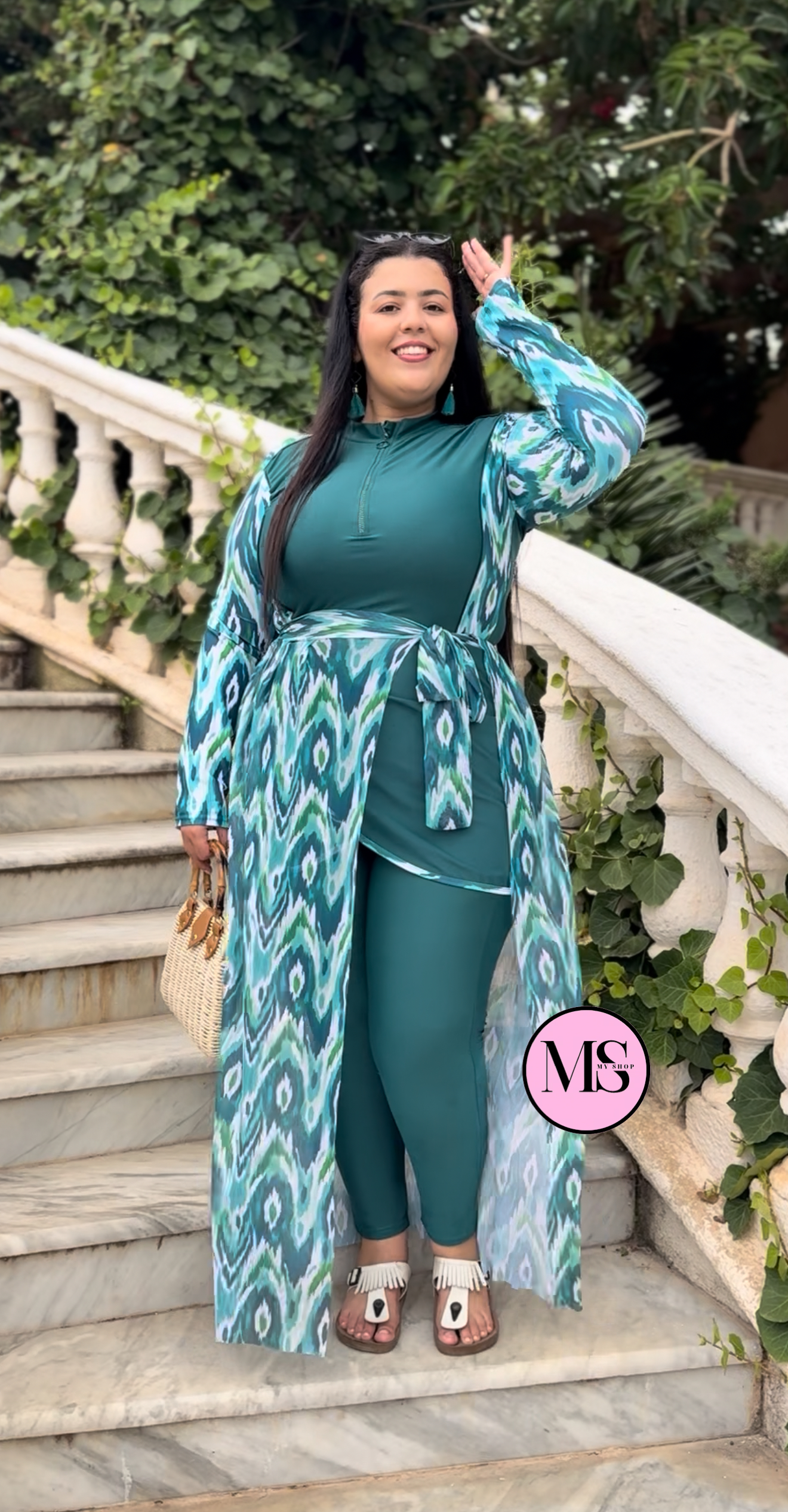 IMG_5517 Burkini Vert - الصورة 1