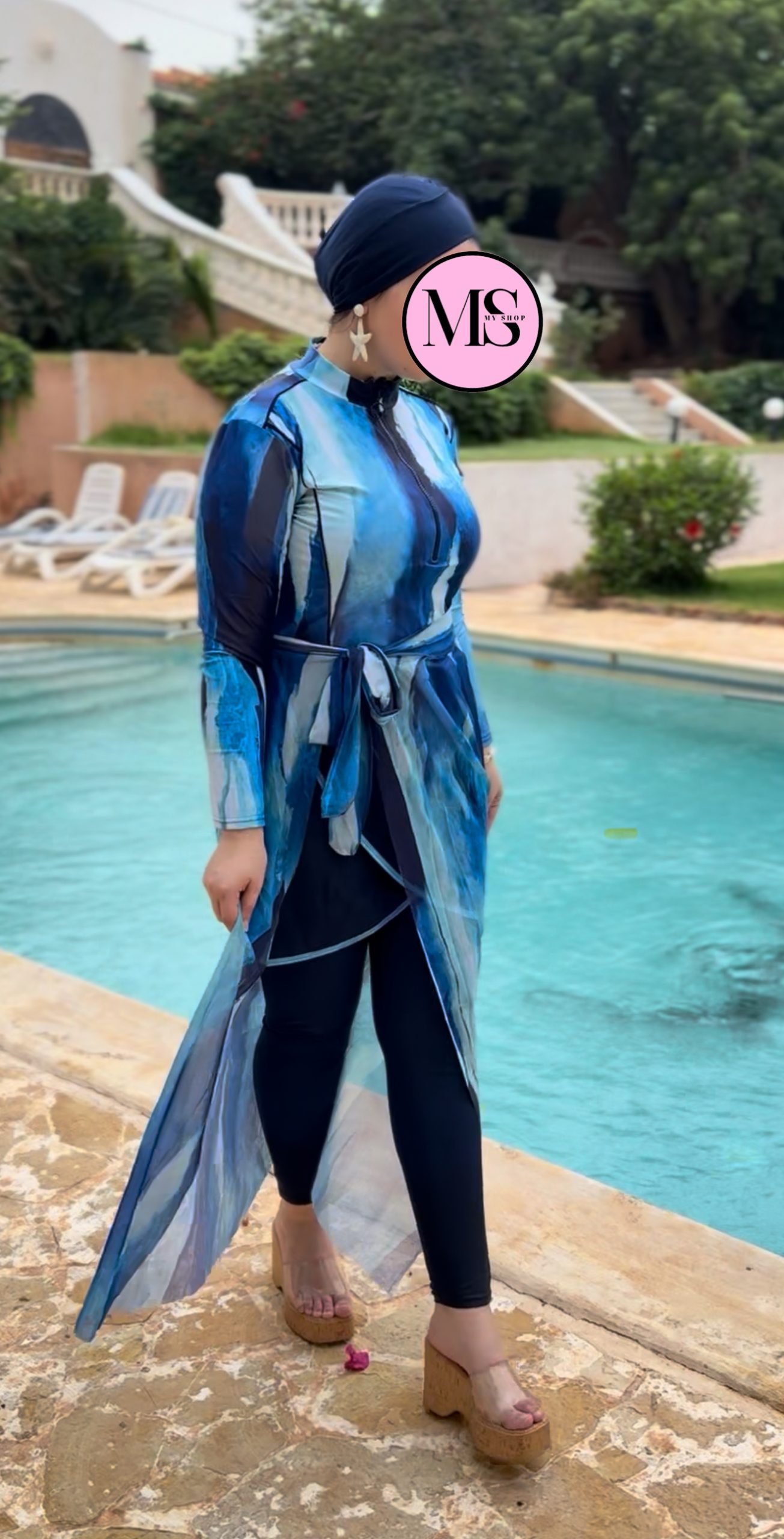 IMG_5522 Burkini Sunset Bleu - الصورة 1